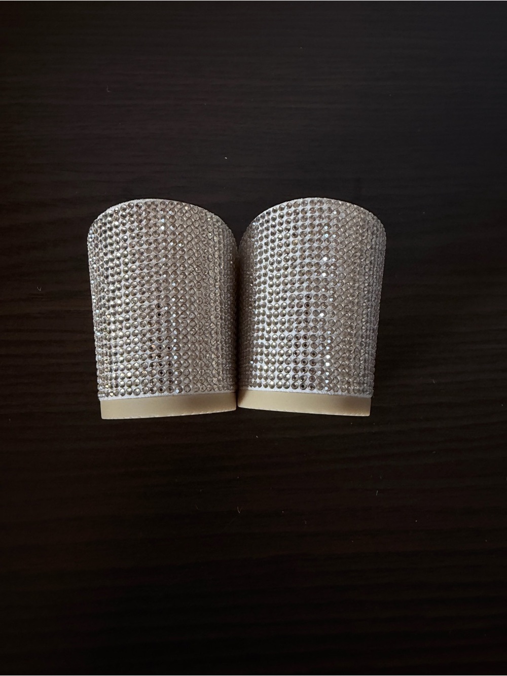 Gold Rhinestone Pashion Block Heels